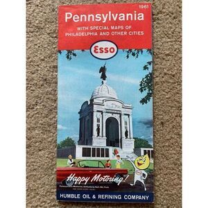 Esso Pennsylvania 1961 Map
